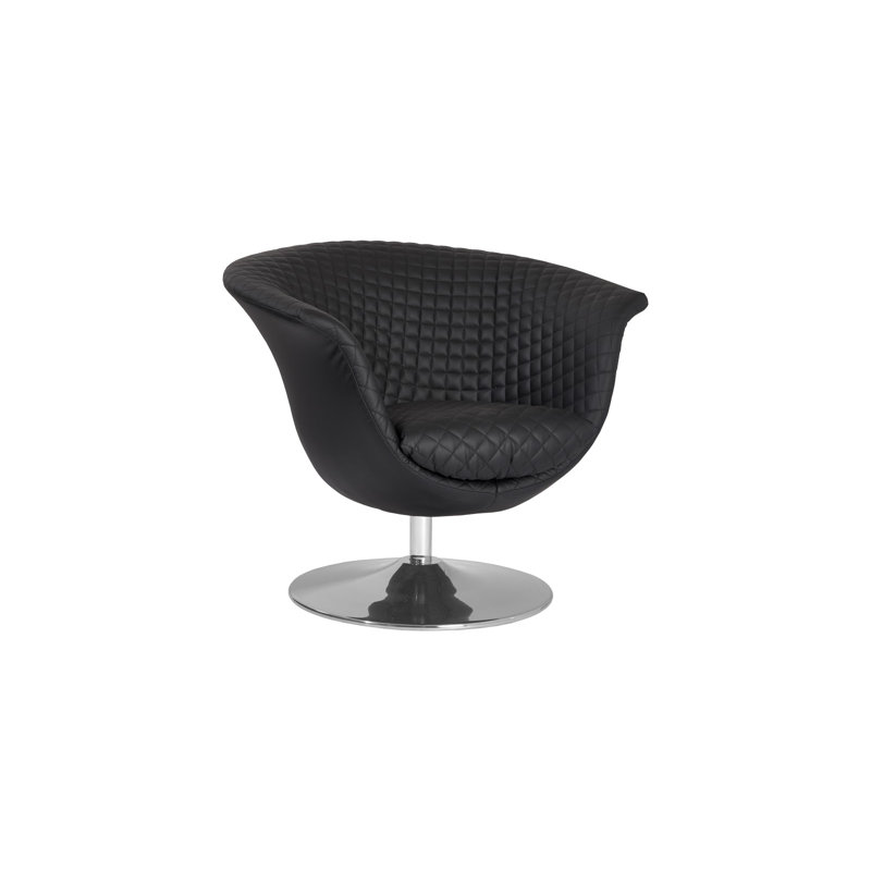 Phillips Collection 33" W Faux Leather Swivel Barrel Chair Perigold